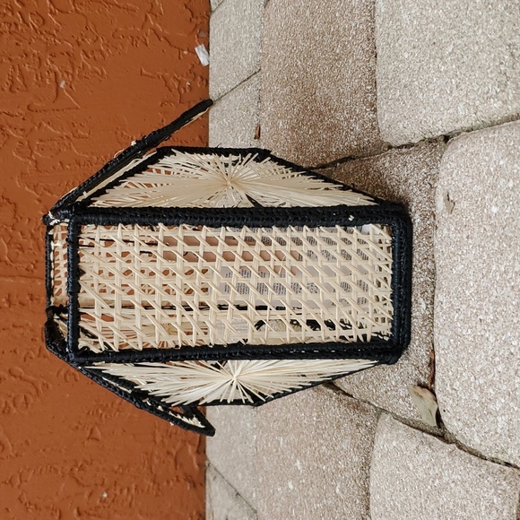 Mango bicolor raffia bag limited edition 2019 - Picture 5 of 10